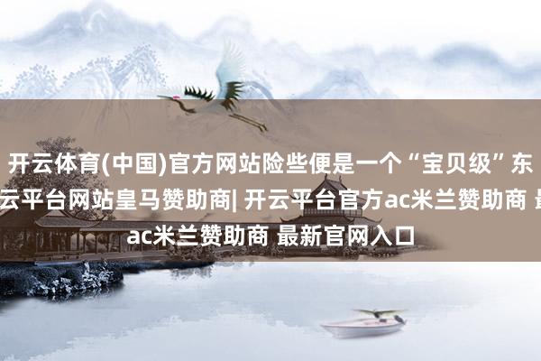 开云体育(中国)官方网站险些便是一个“宝贝级”东说念主才-开云平台网站皇马赞助商| 开云平台官方ac米兰赞助商 最新官网入口