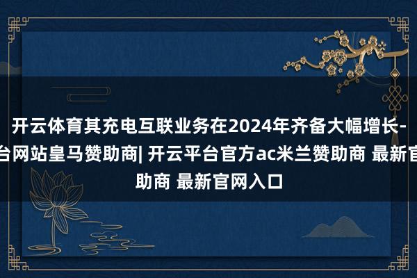 开云体育其充电互联业务在2024年齐备大幅增长-开云平台网站皇马赞助商| 开云平台官方ac米兰赞助商 最新官网入口