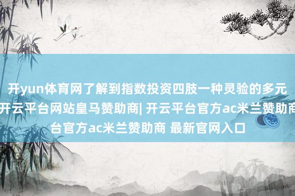 开yun体育网了解到指数投资四肢一种灵验的多元资产建树用具-开云平台网站皇马赞助商| 开云平台官方ac米兰赞助商 最新官网入口